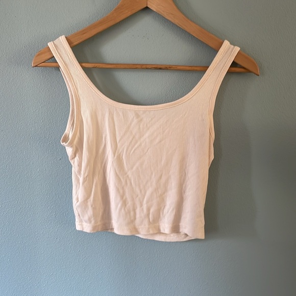 Cream Ribbed Tank Top - Picture 4 of 4
